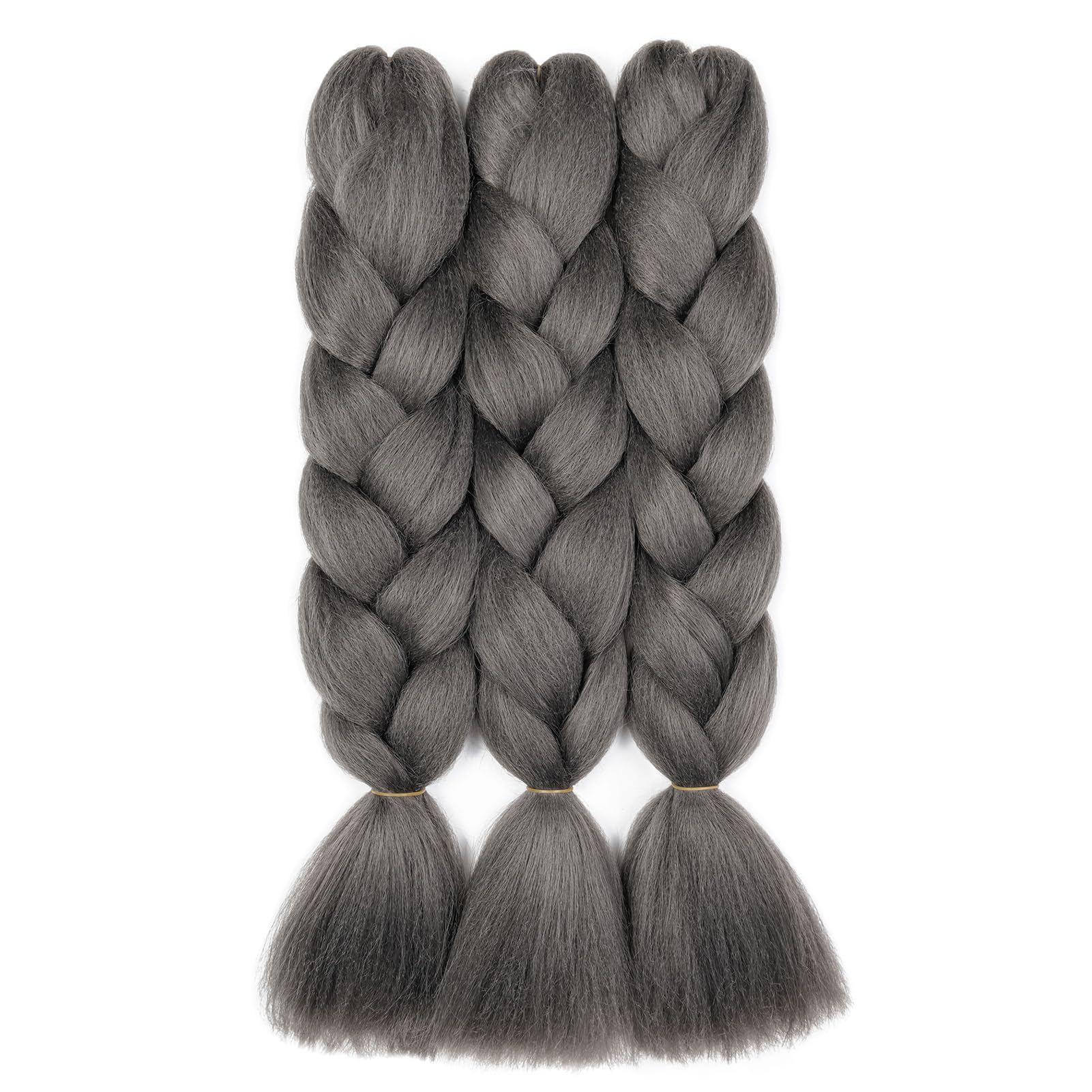 Gairyan Jumbo Braiding Hair Extensions 24" 3PCS 300g Ombre Jumbo Braids Hair Extensions Synthetic Coloured Hair for Braiding Extensions Afro Box Braids Crochet Twist - Image 4