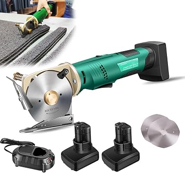 Rotary Cutter,Cordless Electric Scissors,Rotary Cutter for Fabric,Maximum Cutting Thickness 25mm/33mm,for Cutting Fabric, Cardboard, Leather, CarpetSizeCutting Height33mm