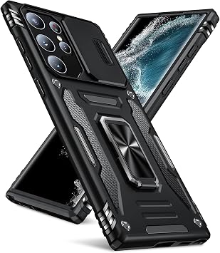 Galaxy S21 Ultra 5G Case, with Ring, Shock Absorption, SC-52B, SCG11 Case, Shockproof, Stand Function, US Military Mil-Spec, Galaxy S21 Ultra 5g Cover, Full Protection, 360  Rotation, Anti-Slip