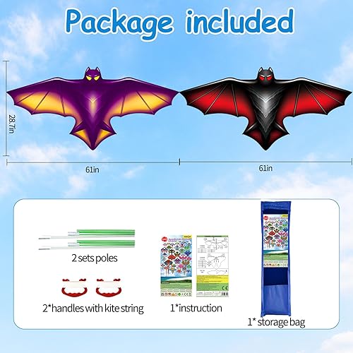 Vista 26 de Kite for Kids Ages 3-5 4-8 & Adults, Flying Toys Beach Toys Outdoor Toys, Easy to Fly Butterfly Kites with Handle and 328FT Kite String, Large