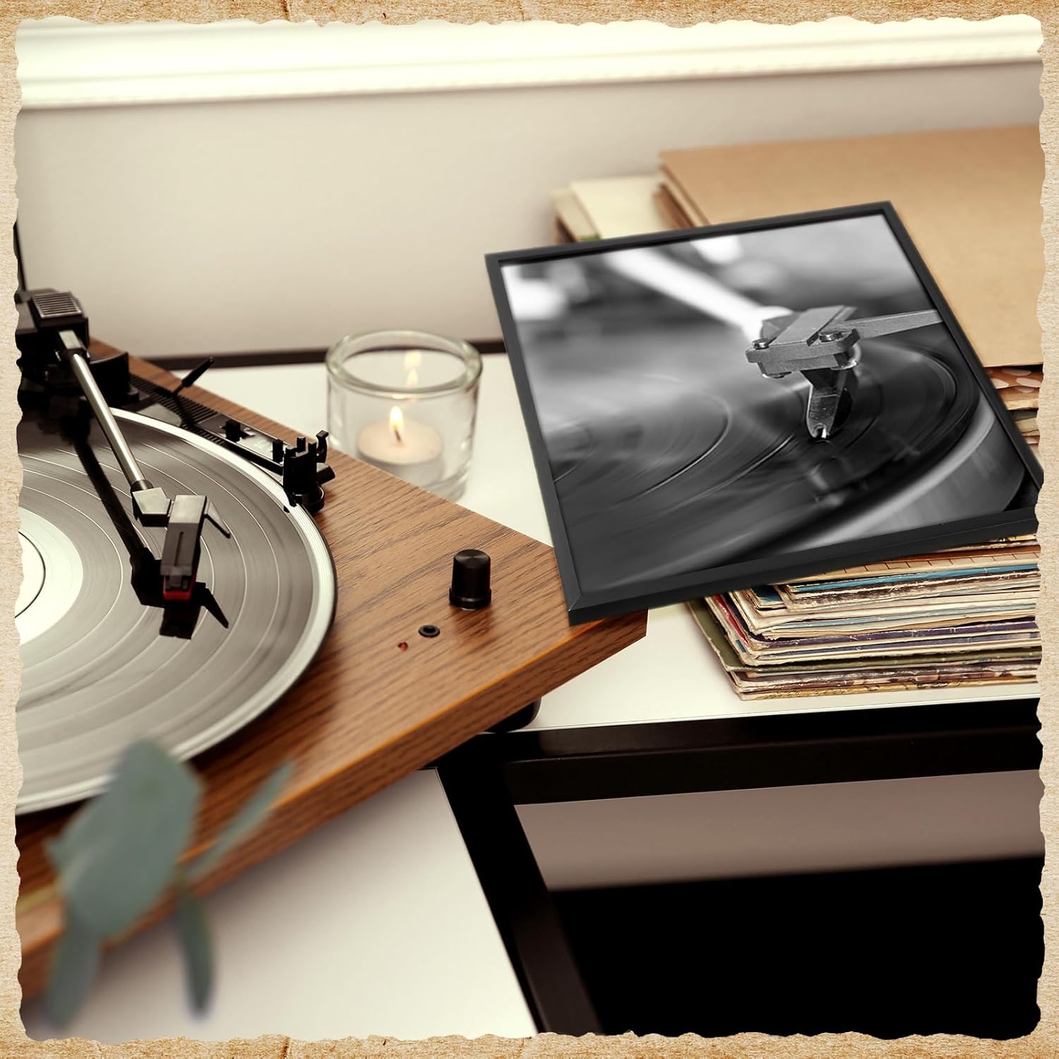 12 Pack Black Music Album Frames 12.5 x 12.5inch Aluminum Vinyl Record Frame Display Wall Mounted Acrylic Photo Frame with Polished Acrylic for Bedroom Wall Hanger Display Album Photos Home Office