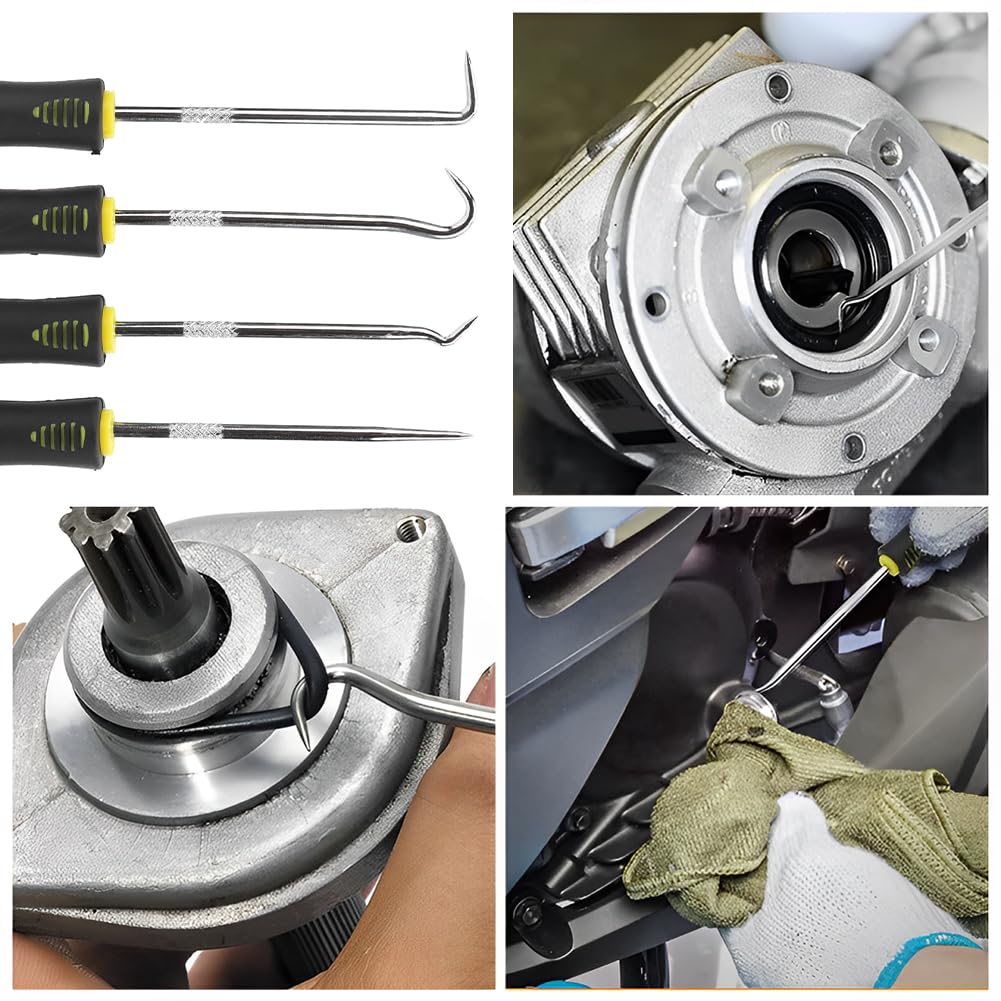 Precision Pick and Hook Set, Automotive Pick Tool Set for Car Auto Oil Seal O Ring Seal Gasket Pick Mini Hooks Puller Remover Perfect for Electronic Tools Extended Tool Life
