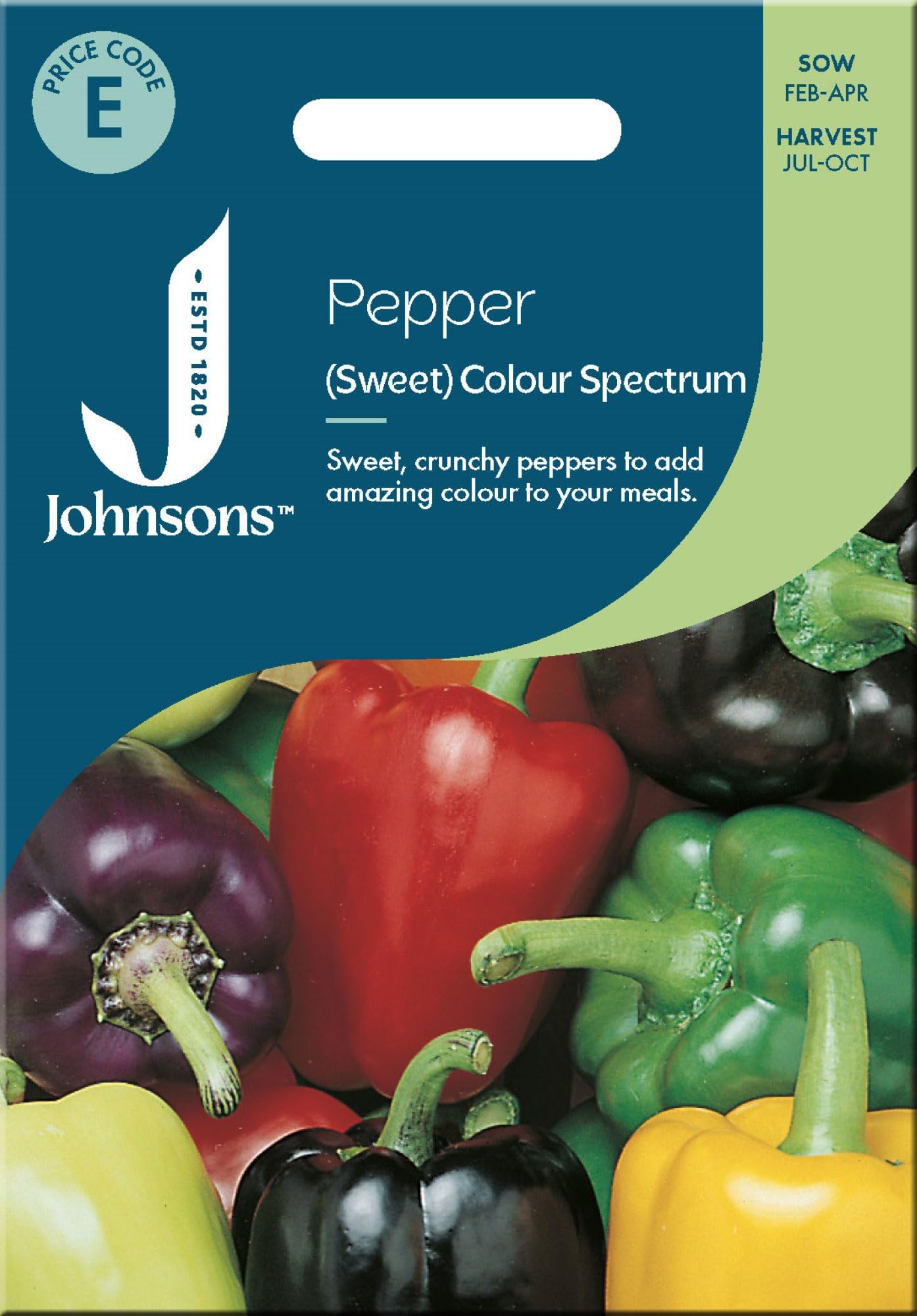 Johnsons Sweet Pepper Seeds 'Colour Spectrum'