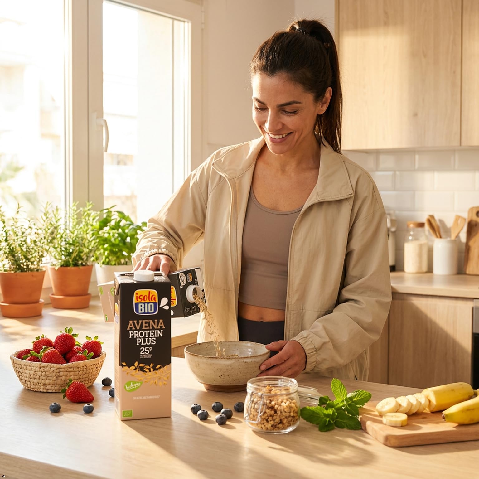 ISOLA BIO - Pack de 6 Unidades de 1 L de Bebida Ecológica Vegetal de Avena con Proteína - Alto Contenido en Proteínas Vegetales - Apto para Veganos