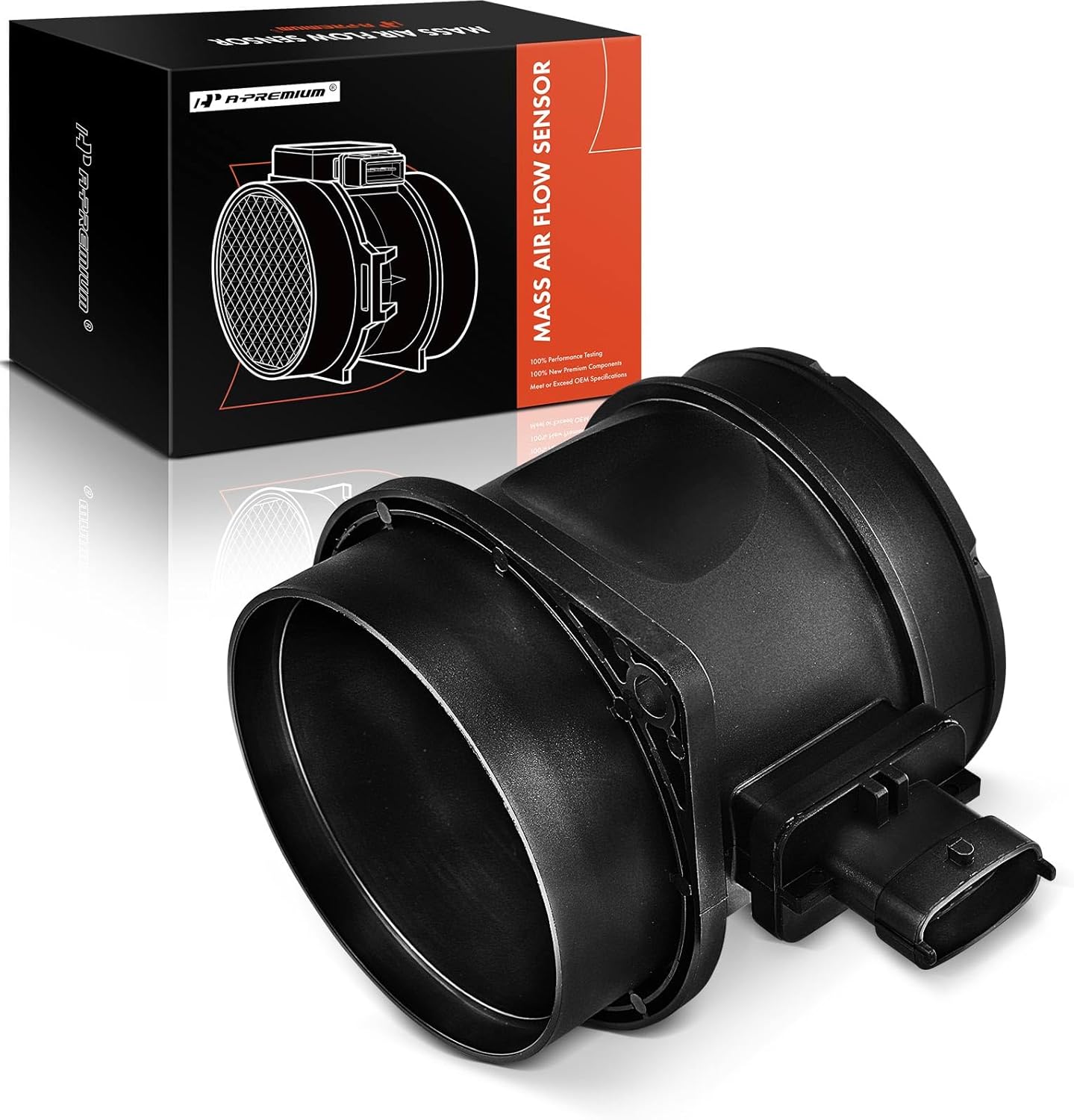 A-Premium Mass Air Flow Sensor Meter Meter Assembly W/ 4Pins [DOHC, 6Cyl 3.0L 5.0L] Compatible with Land Rover Discovery 2017, Range Rover Sport 2015 2016 2017