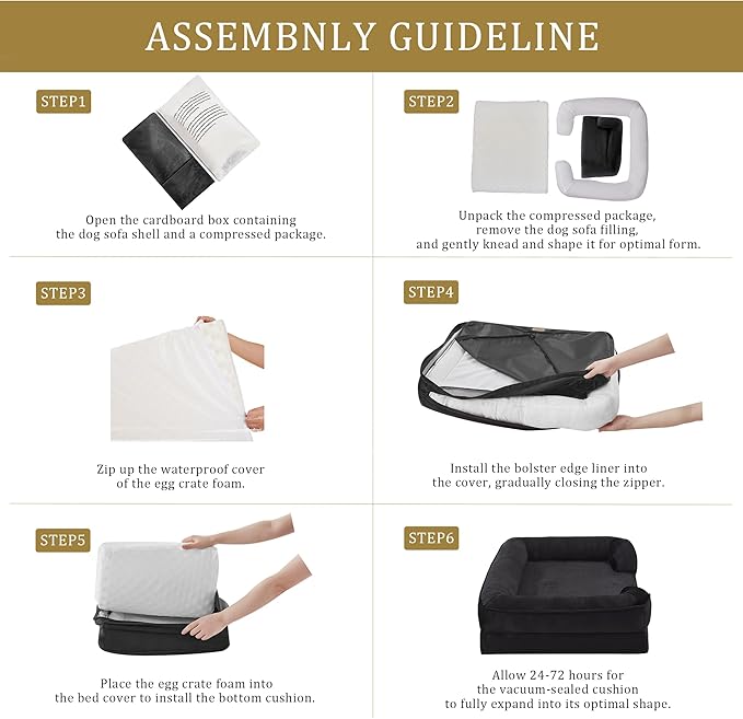 Cama Ortopédica para Perro Mediano con Funda Lavable y Base miniatura 6