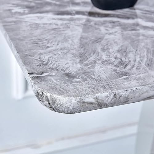 Miniatura 8 de LKTART Mesas modernas de mármol sintético, mesa consola estrecha, mesa de entrada, mesa de bar para sala de estar, vestíbulo, entrada, pasillo,