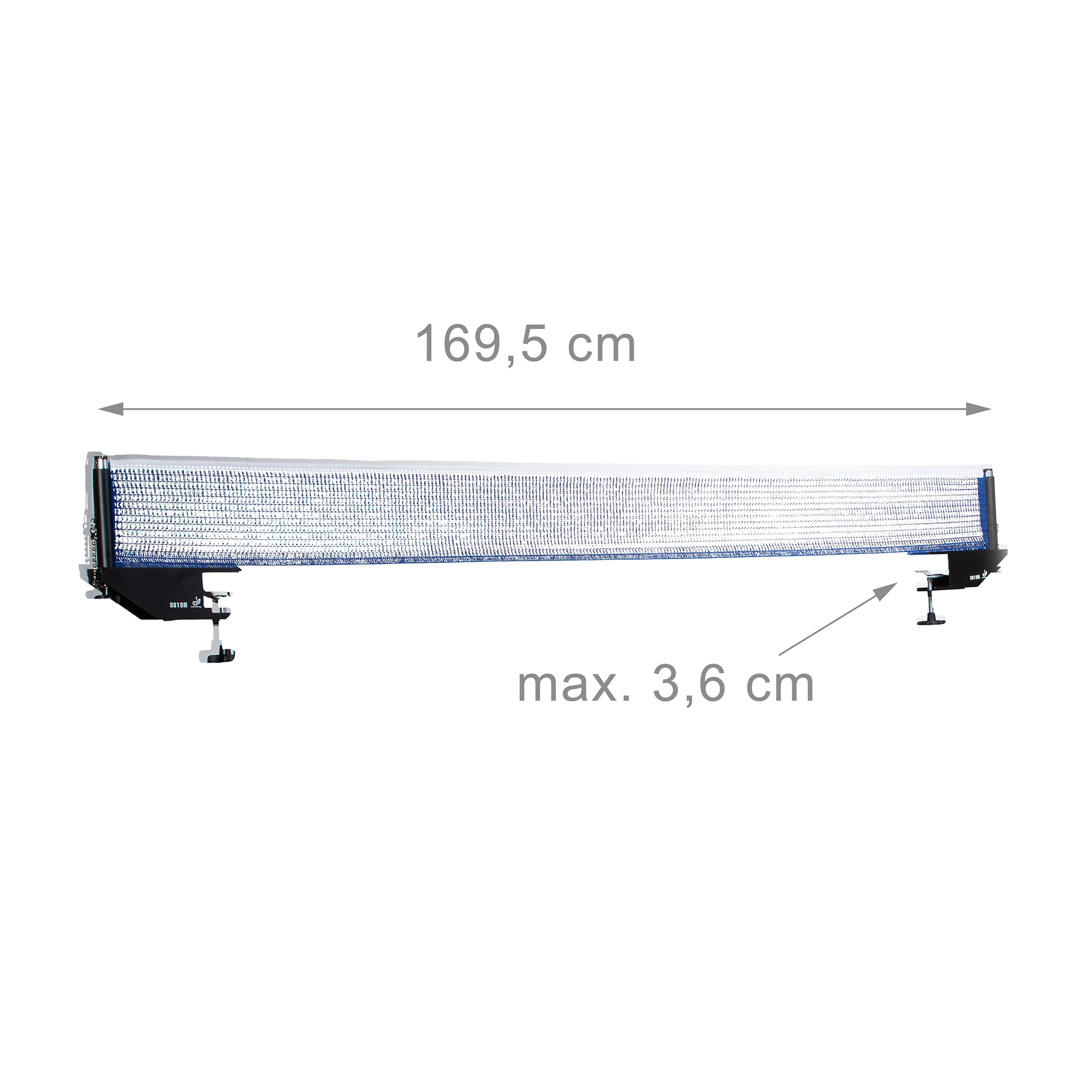 Relaxdays Ping Pong Tenis de Mesa Profesional 19.2 x 23.5 cm 2 Postes Red Azul