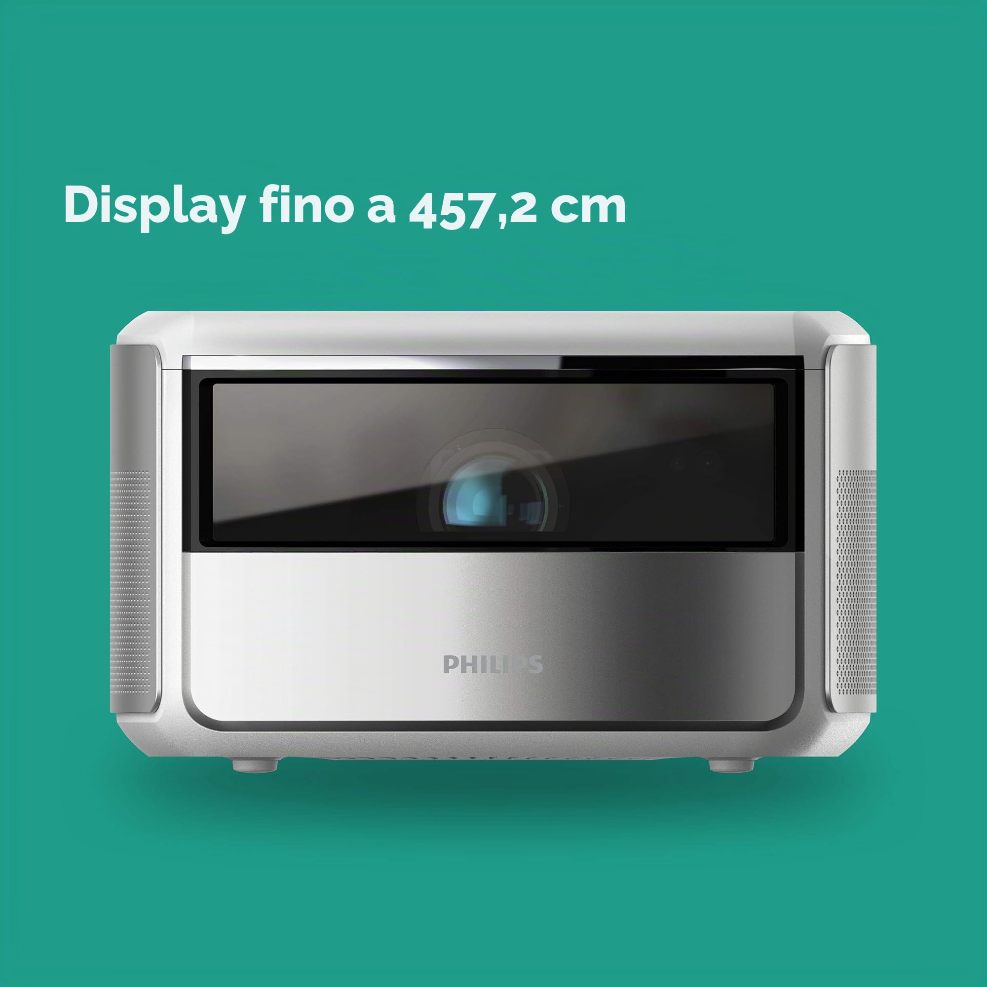 PHILIPS Screeneo S6 Proiettore con tecnologia intelligente 4K a ottica corta, Risoluzione 4K, proiezione delle immagini fino a 180", DLP LED, argento