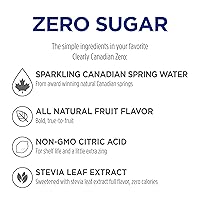 Vista 5 de Clearly Canadian Zero Sugar Forest Blackberry Sparkling Water Beverage, Zero Sugar & Zero Calories, 1 Case (12 Bottles x 325mL)