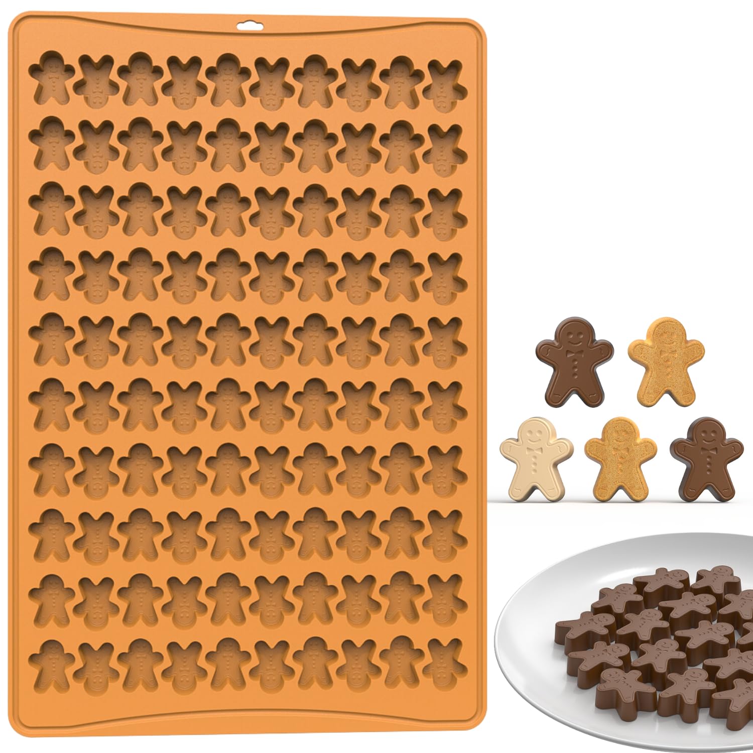 Moule silicone bonhomme en pain d'épices pour démoulage facile de mini biscuits sans casser