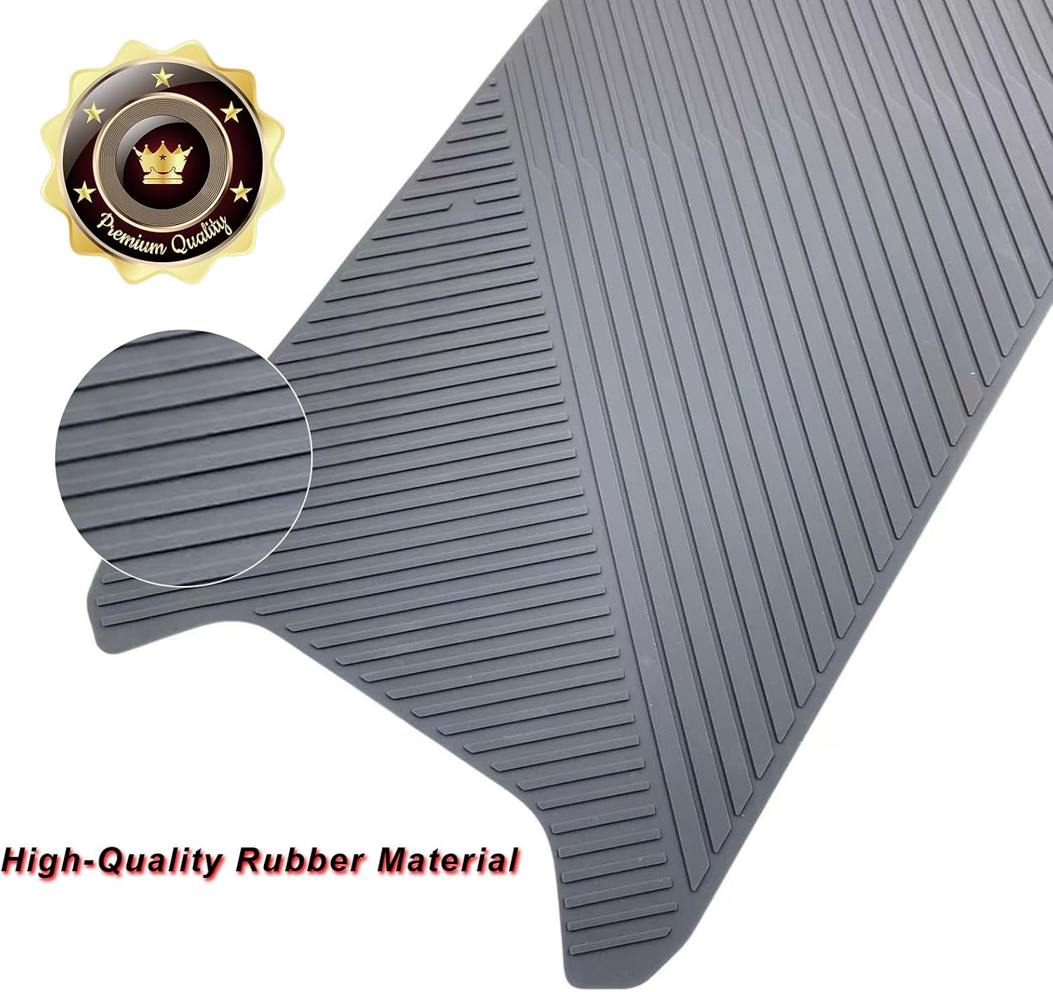 Universal Electric Scooters Foot Pad Anti-Slip Grip Tape Mat Thickness Rubber Footpegs Foot Pedal Protection Mat, Easy to Clean,Self-Adhesive Stickers, Black