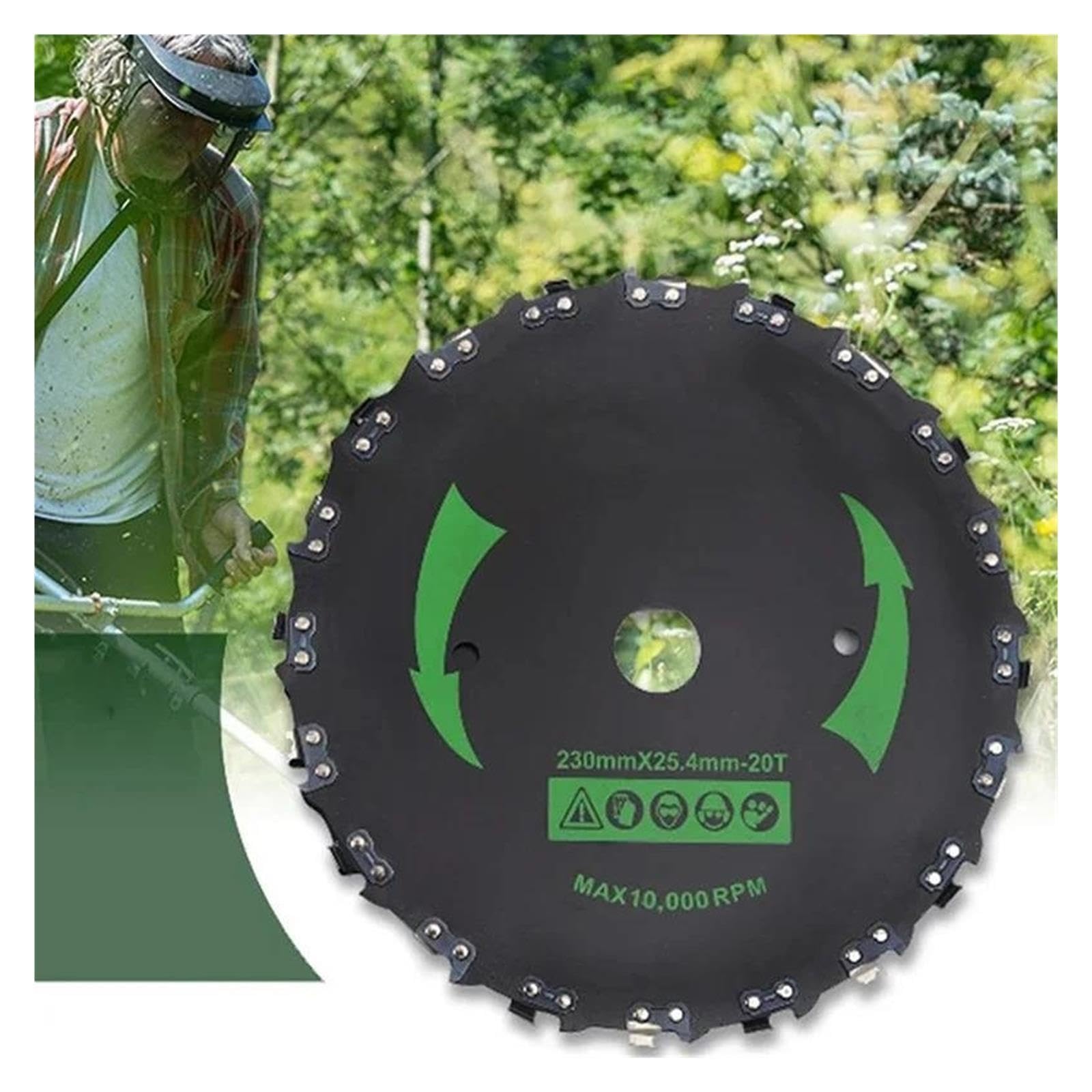 Hoja De Desbrozadora De 9 Pulgadas, Hoja De Sierra De Dientes De Motosierra for Podar Árboles, Cuerdas Y Maleza, Accesorio De Herramientas De Jardín(9inch)