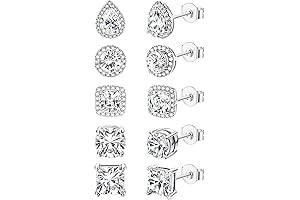 Dreamfox 5 Pairs Stud Earrings Set