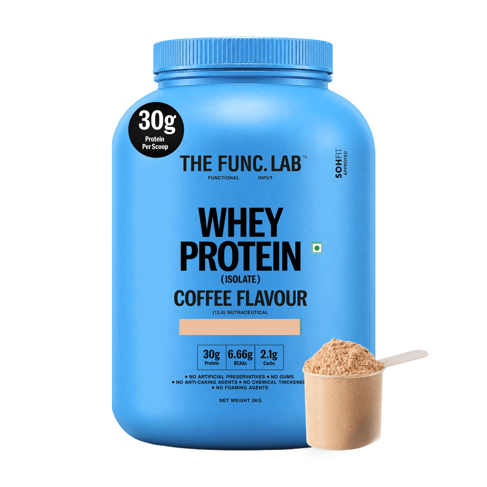 The Func. Lab Whey Protein Isolate - Dark Chocolate | 500g | Grass‑Fed, 28g Protein, 6.37g BCAA per Scoop | High Protein Supplement for Muscle Growth, Digestion and Absorption Support — Amazon image 14
