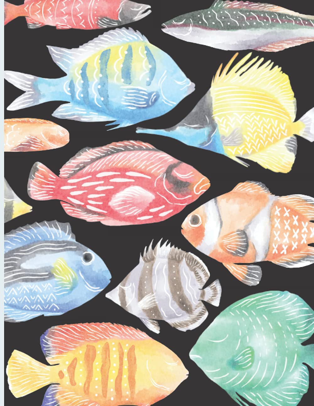 Fish Pattern Notebook: Handwriting Practice for Kids Boys Girls