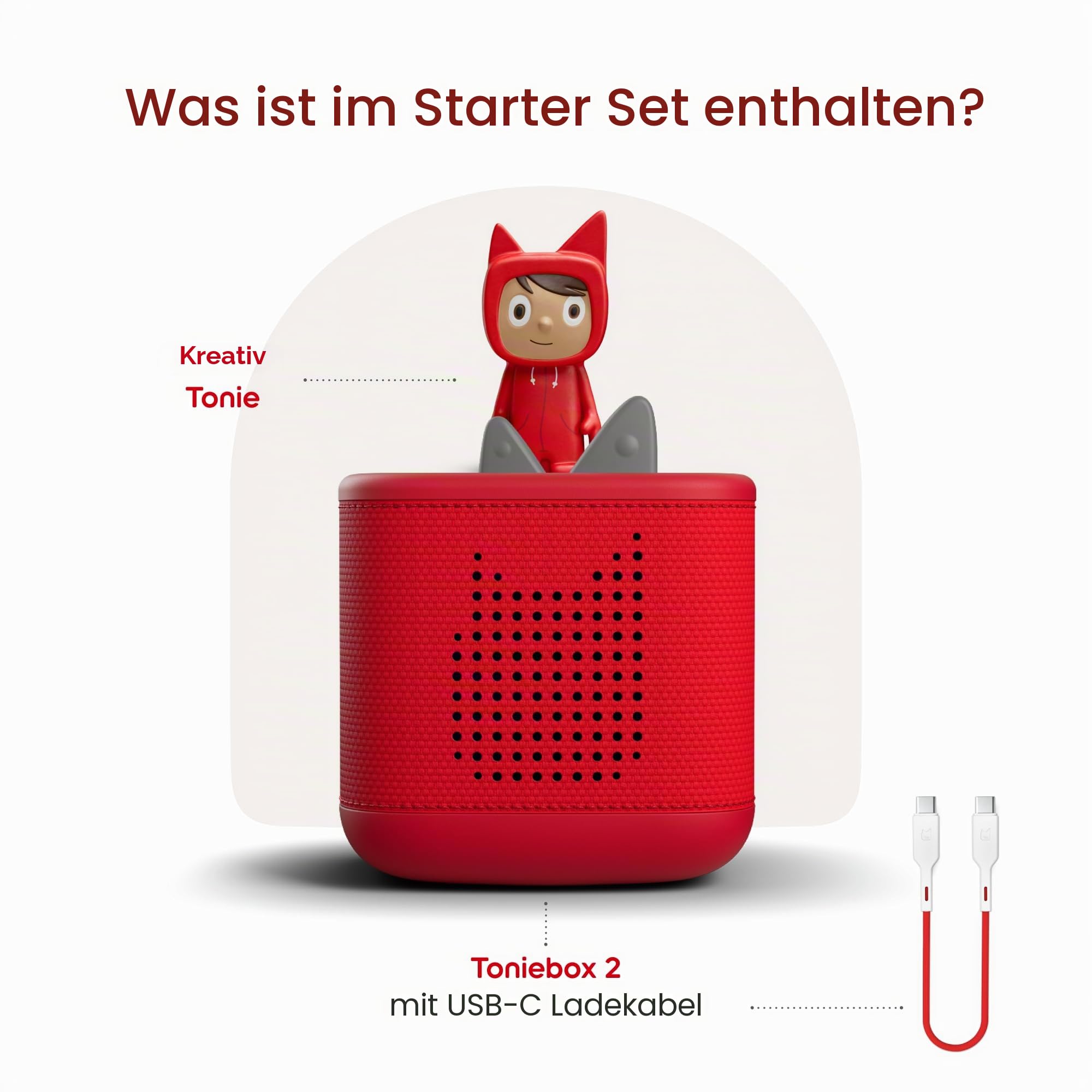 Sunset Red Toniebox 2 Starterset mit Creative-Tonie Rubie