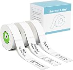 3-Rolls Compatible avec Nelko P21 Rubrique d'étiquettes 14x40mm (Ajouter une étiquette autocollante de 0,55 po x 1,57 po P21 Créateur de maison/bureau/école, 180 Étiquettes/Roll, blanc