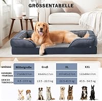 JOEJOY Ortopédikus kutyaágy XXL 122x89 cm memóriahabos nagy kutyáknak 6
