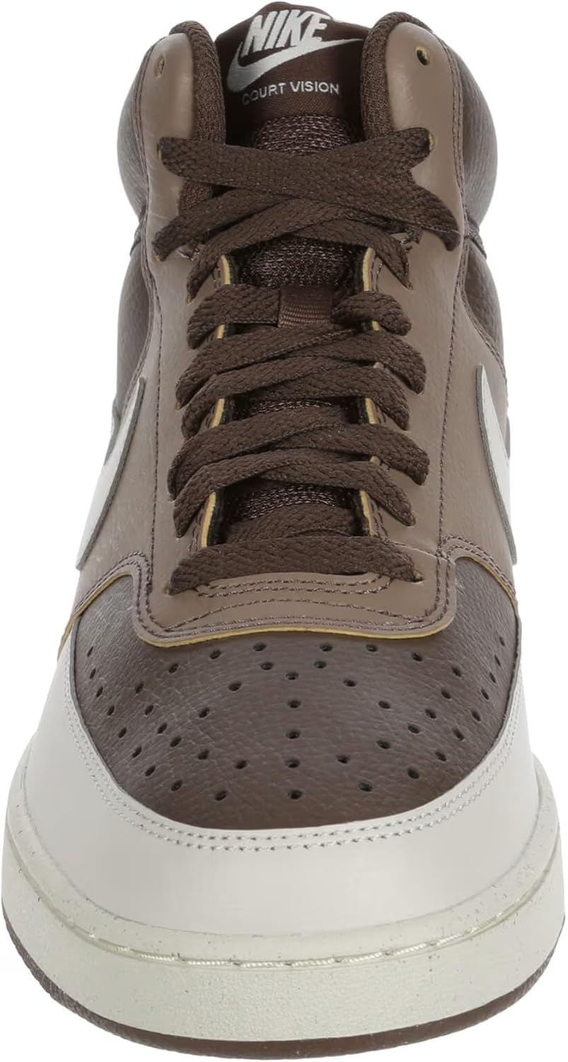 Nike Mens Court Vision Mid Sneaker, Black 001, 12