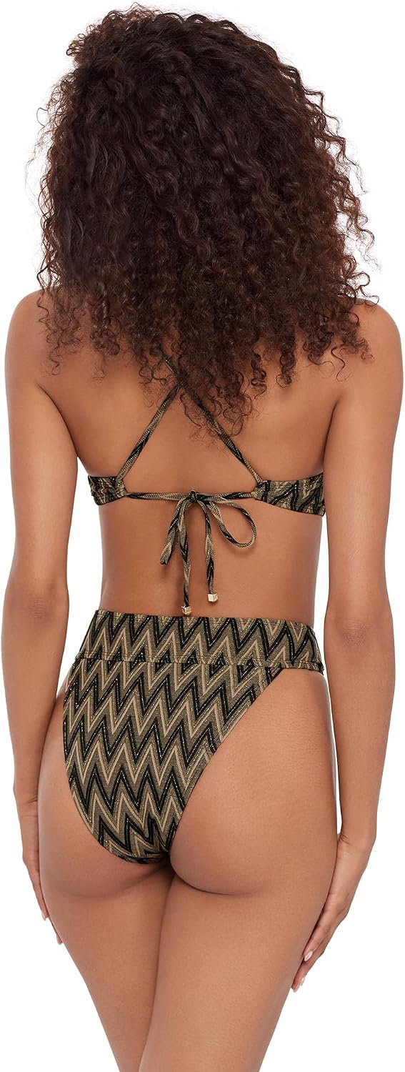 Steve Madden Women's Underwire Scoop Neck X-Back Demi Bikini Top