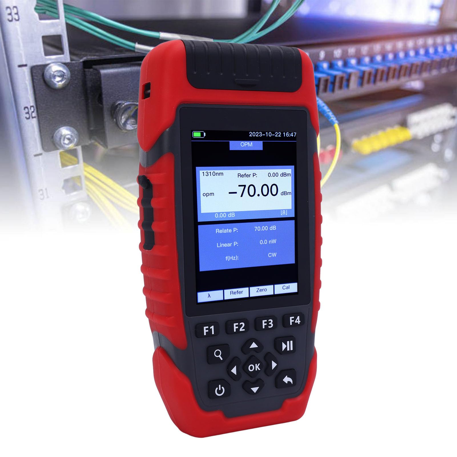 Tester OTDR, Tester Multifunzionale in Fibra Ottica con Lunghezze D'onda di 1310 Nm/1550 Nm, Intervallo di 64 Km, Touchscreen, Misuratore di Alimentazione, VFL, Tracciamento del
