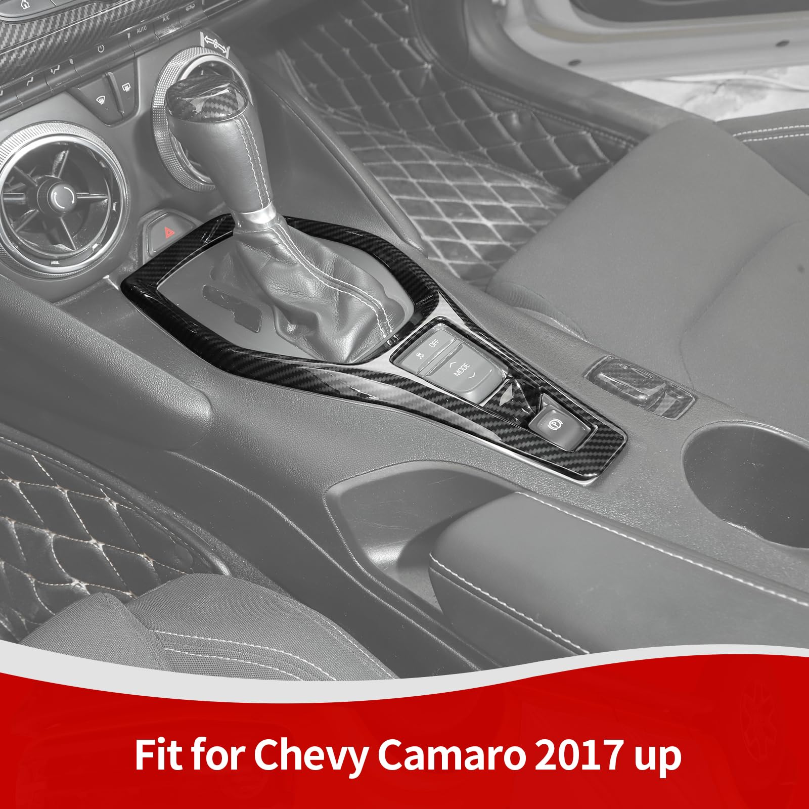 5Pcs Carbon Fiber Interior Dashboard Cover Trim For Chevrolet Camaro 2016-2022 E - Foto 3