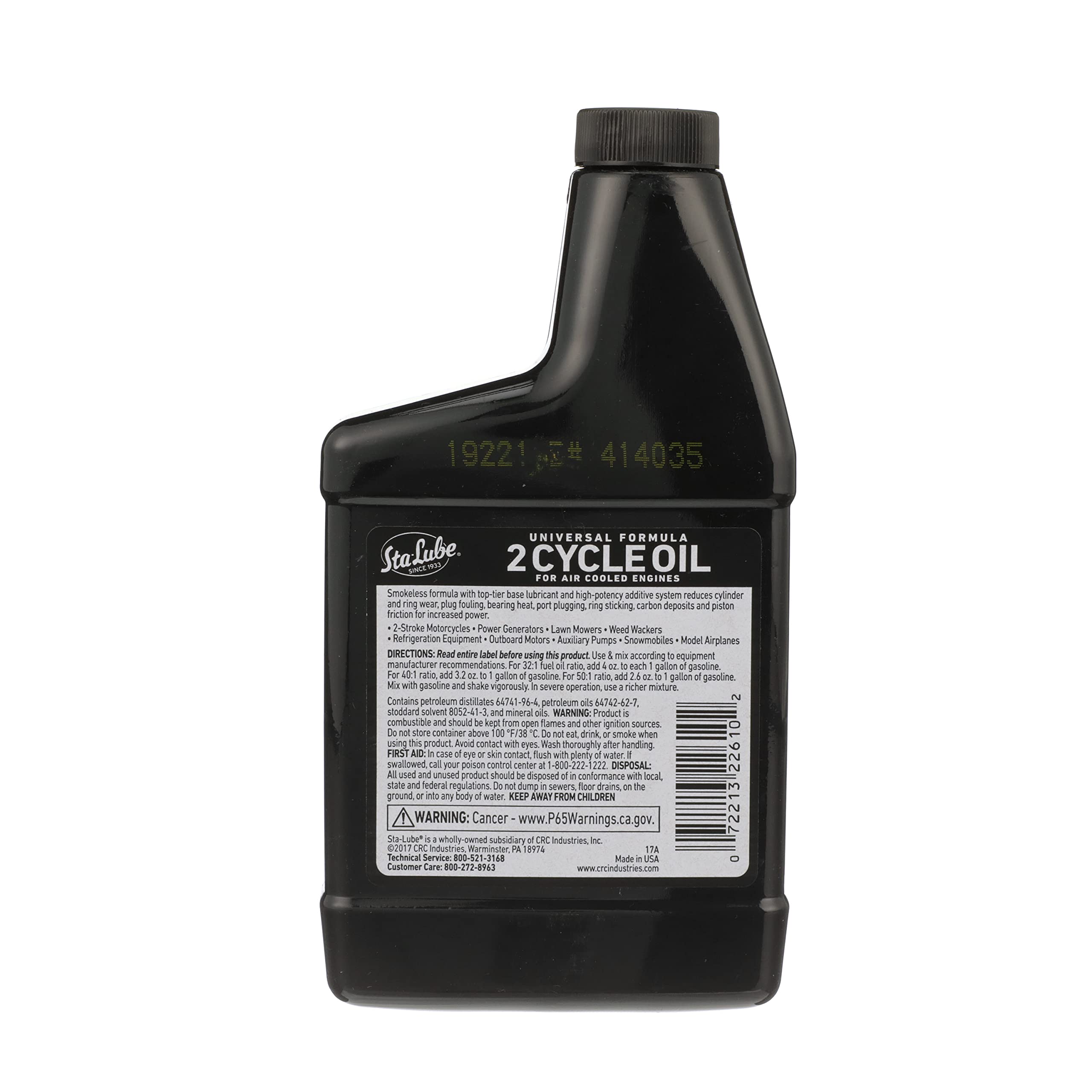 Sta-Lube SL2261 Universal 2-Stroke Oil - 15 oz.
