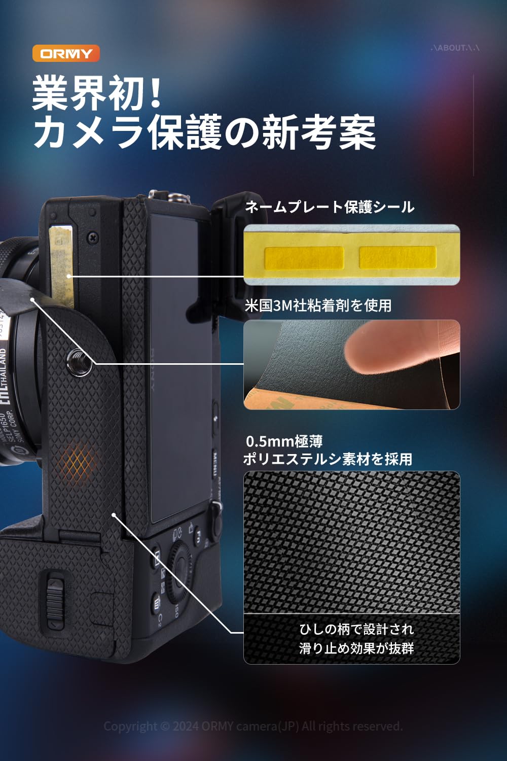 Amazon.co.jp: ORMY カメラ保護ソール SONY ZV-1 用 滑り防止 底部