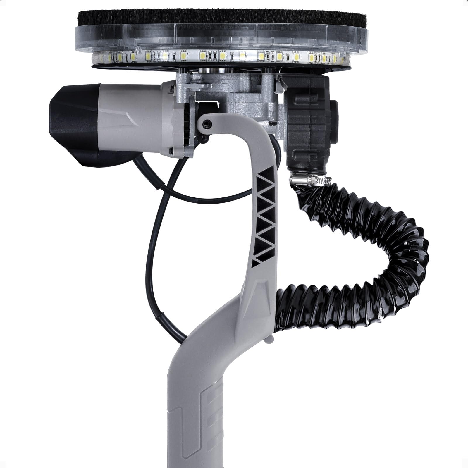Werku WK403070 + 6 Lijas, Lijadora Circular Paredes-Techos Auto-Aspirante, Calidad Profesional, Potencia 750 W, 225 mm, Sistema Luz LED, Incluye 6 Discos Lijado, Manguera Aspiración y Bolsa Transporte