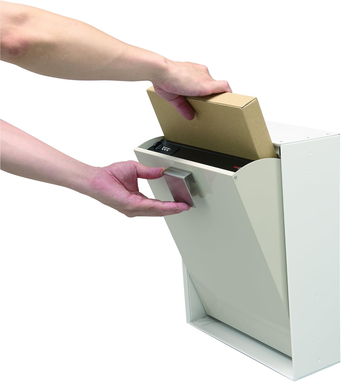 Kowa Sonia Swing, Detached Mailbox for House, Large Postal, Off-White