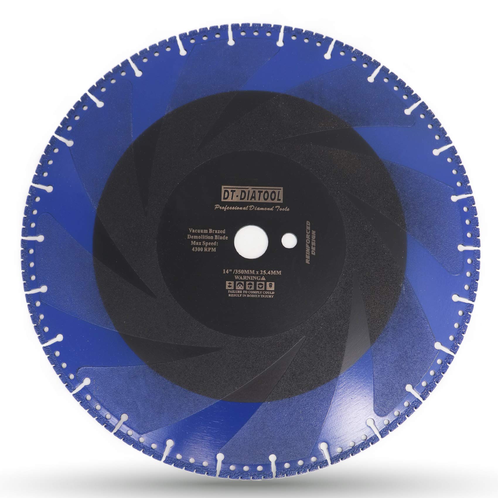 DT-DIATOOL Diamond Saw Blade 14 Inch / 350mm Multi Purpose Cut-Off Wheel for Reinforced Concrete Steel Pipe Rebar Iron PVC All Tough Materials โ image 1