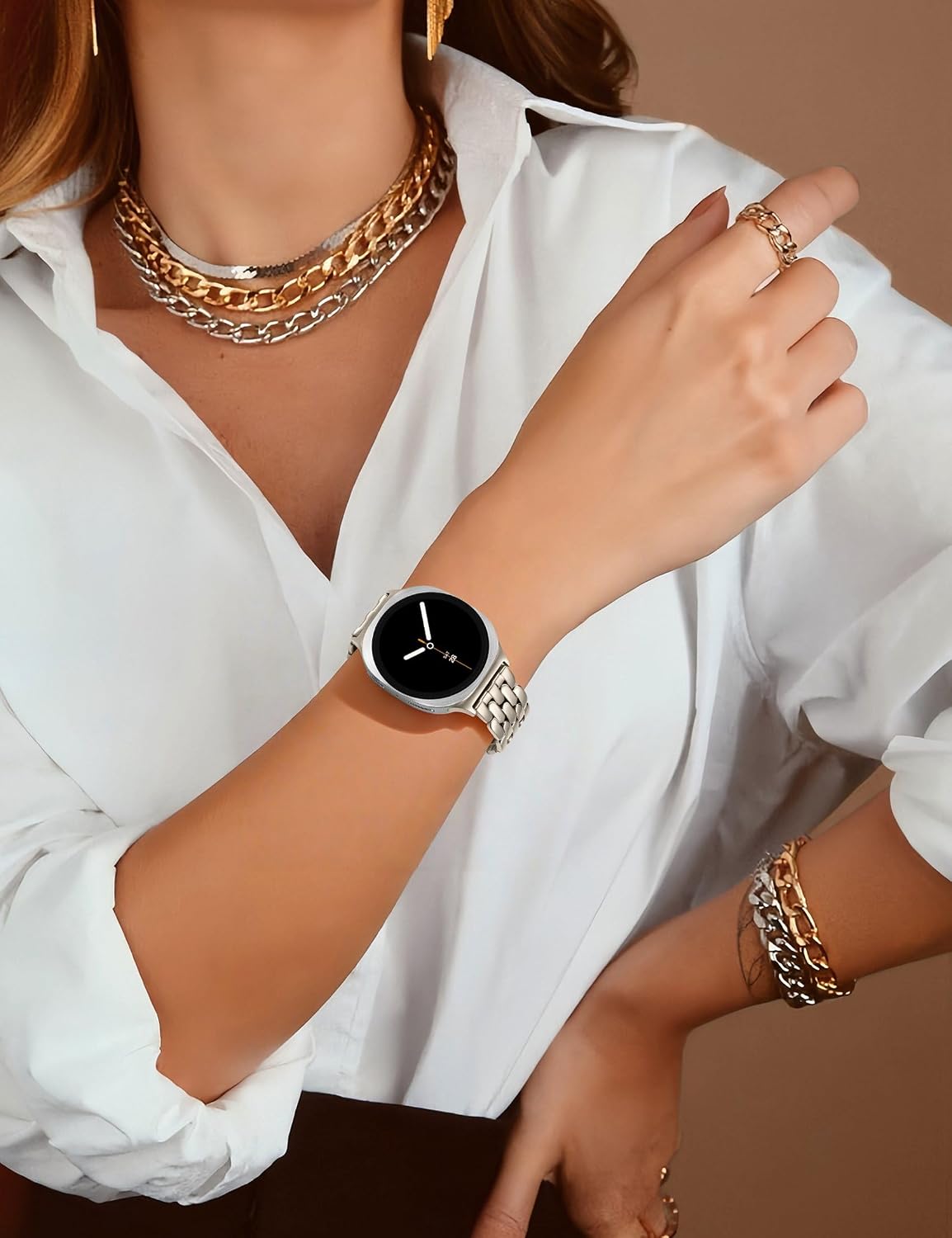 TOYOUTHS Luxury Metal Strap for Samsung Galaxy Watch 9/8 Band 40mm 44mm image 5