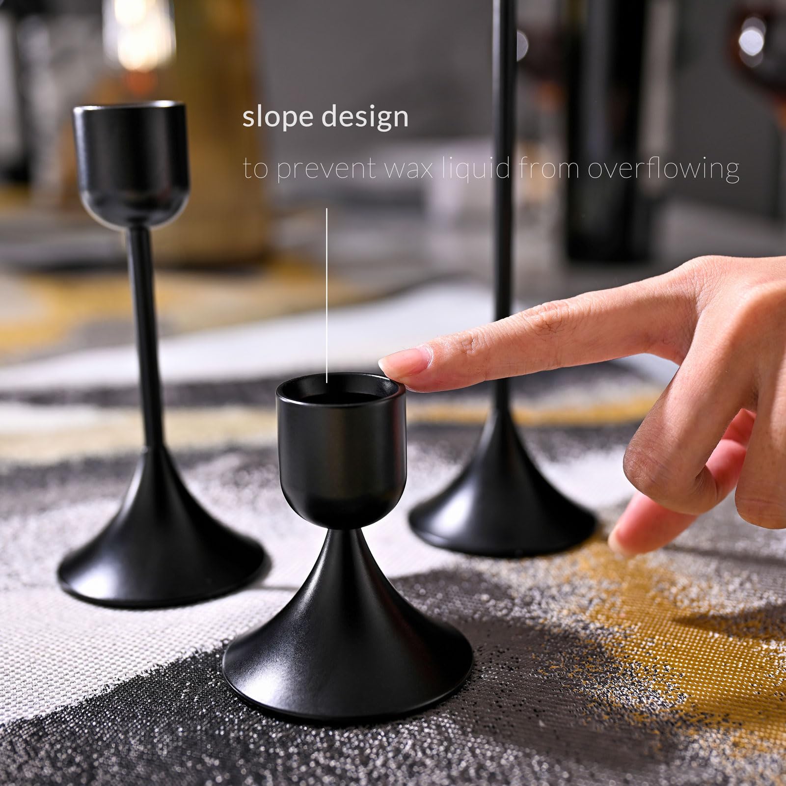 Hand Forged Candle Holder Metal, Pllar Candle Holder Centerpece, Black Forged Ron Candle