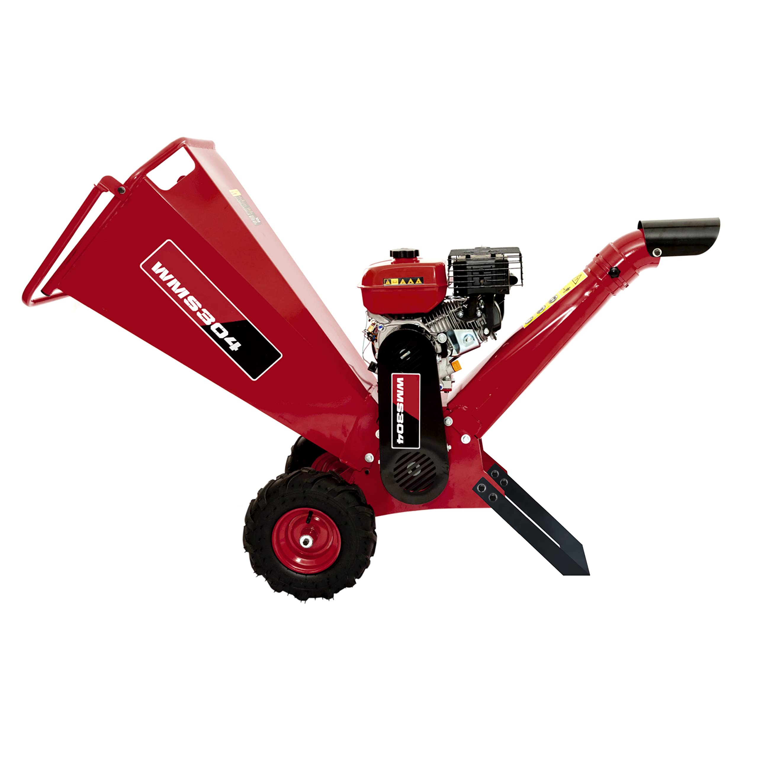 Weima Trituradora de madera WMS304 7 CV, motor de gasolina, rojo, trituradora de madera, fresadora de suelo, manual, acero de alta velocidad