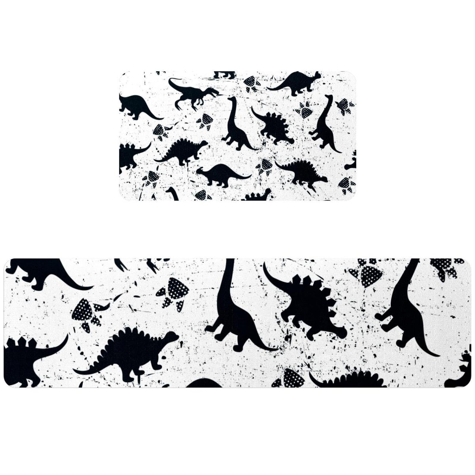 Tapete de cocina para pasillo y cuarto de lavado alfombra dinosaurio de 2 piezas