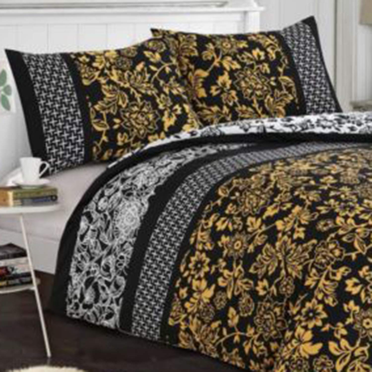 Printed Pillowcase Set | 100% Egyptian Cotton - (Pillow Pair – Lauren Mustard) - Pack of 2 Pillow Cover 50CM x 75CM Approx. — image 1