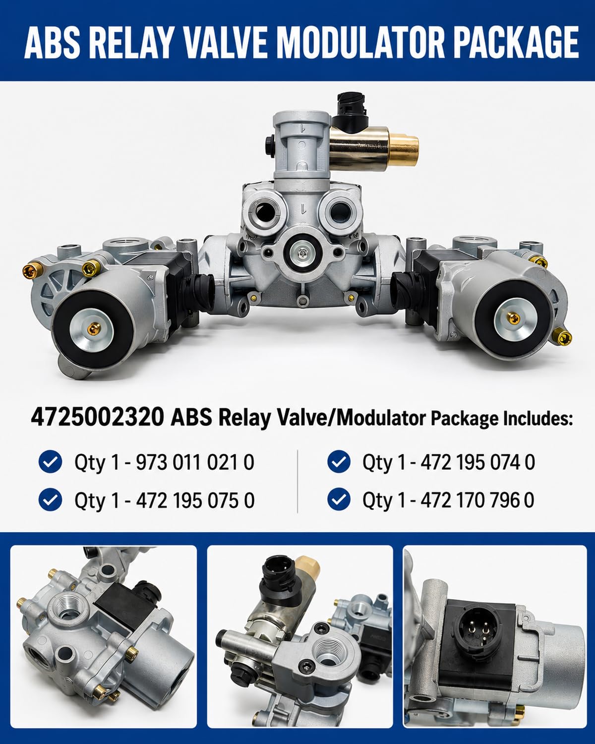 Amazon.com: 4725002320 ABS Relay Valve Modulator, Compatible with