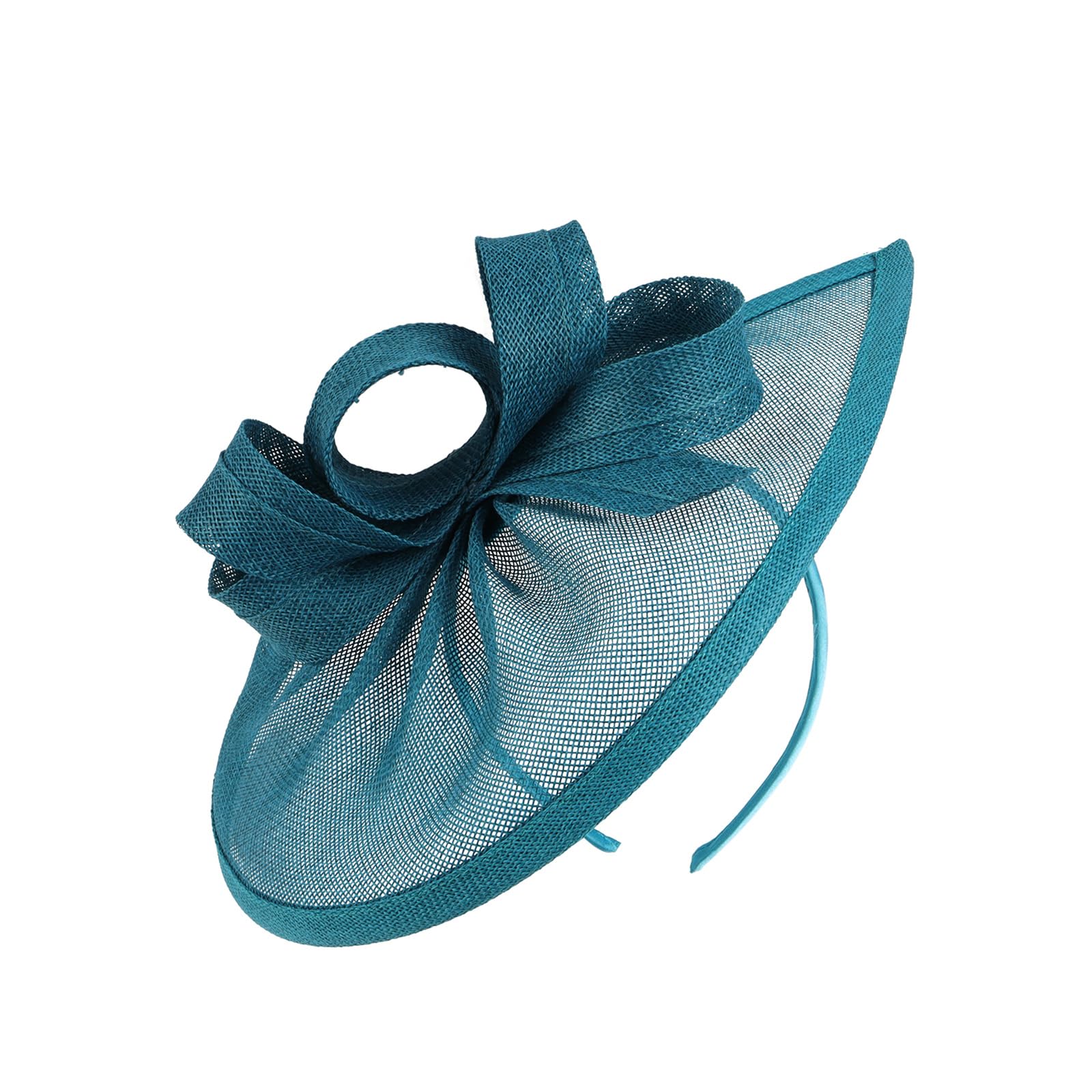 Caistre Women Fascinator Hat Feather Mesh Headpiece Wedding Party Headband or Clip Hair Accessory Race Cocktail Bridal Event