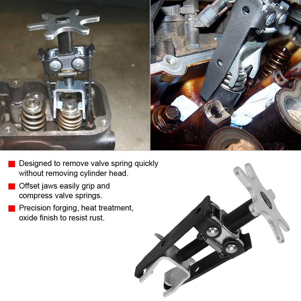 MOZUO Overhead Valve Spring Compressor, Universal Carbon Steel Engine Overhead Valve Spring Valve Remover Installer Tool for Quick Removal of Valve Springs, Spring Retainers
