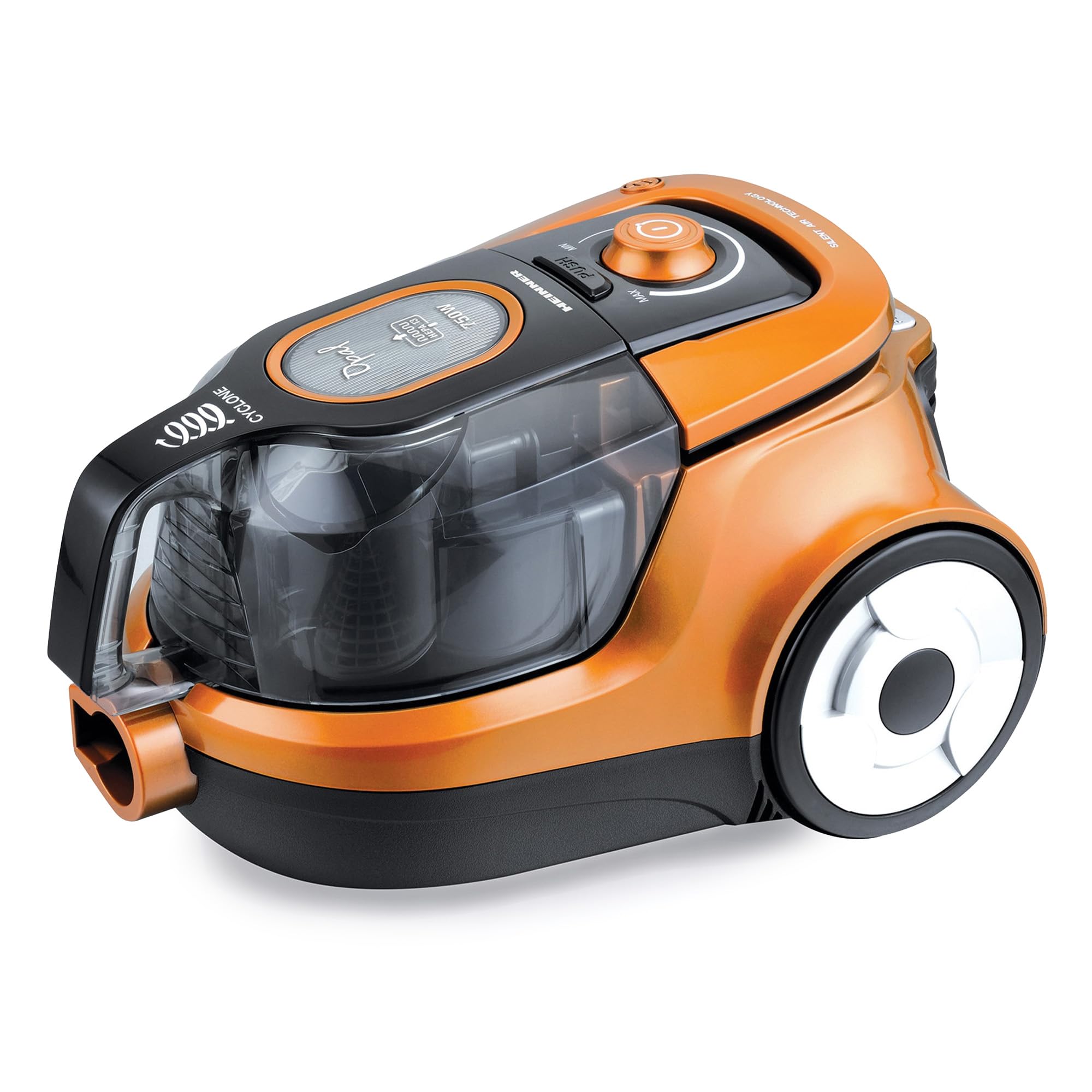 Zyklon-Staubsauger 750 W beutellos HEPA 13 Teleskoprohr automatischer Kabelaufzug leise