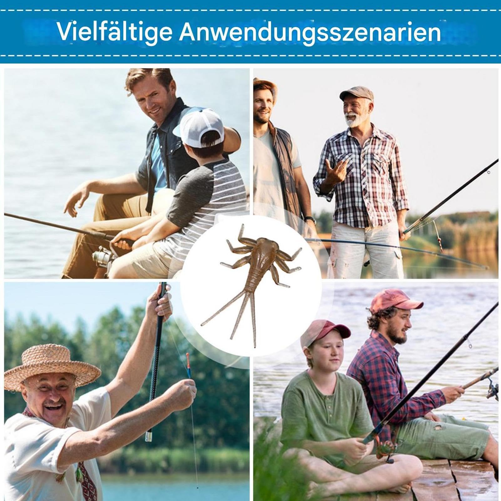Fly Fishing Lure Set – 20 piezas Real Fly mano atada a mano señuelos para pesca con mosca, cebo suave para trucha, labios para atar labios para 20 veces realista de labios de mosca, compo de cuerpo
