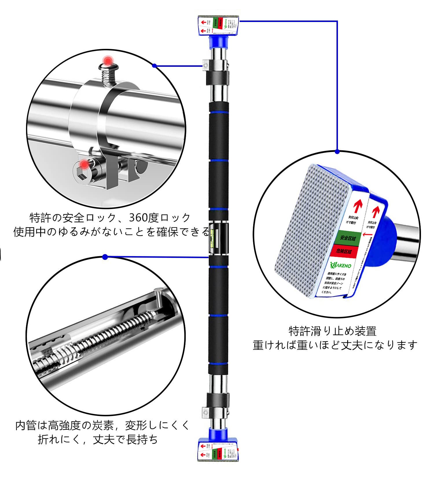 自宅でジム同等トレーニング♪❤耐荷重300kg＆特許技術採用で安心安全❣懸垂バー 自宅でジム同等トレーニング♪❤耐荷重300kg＆特許技術採用で