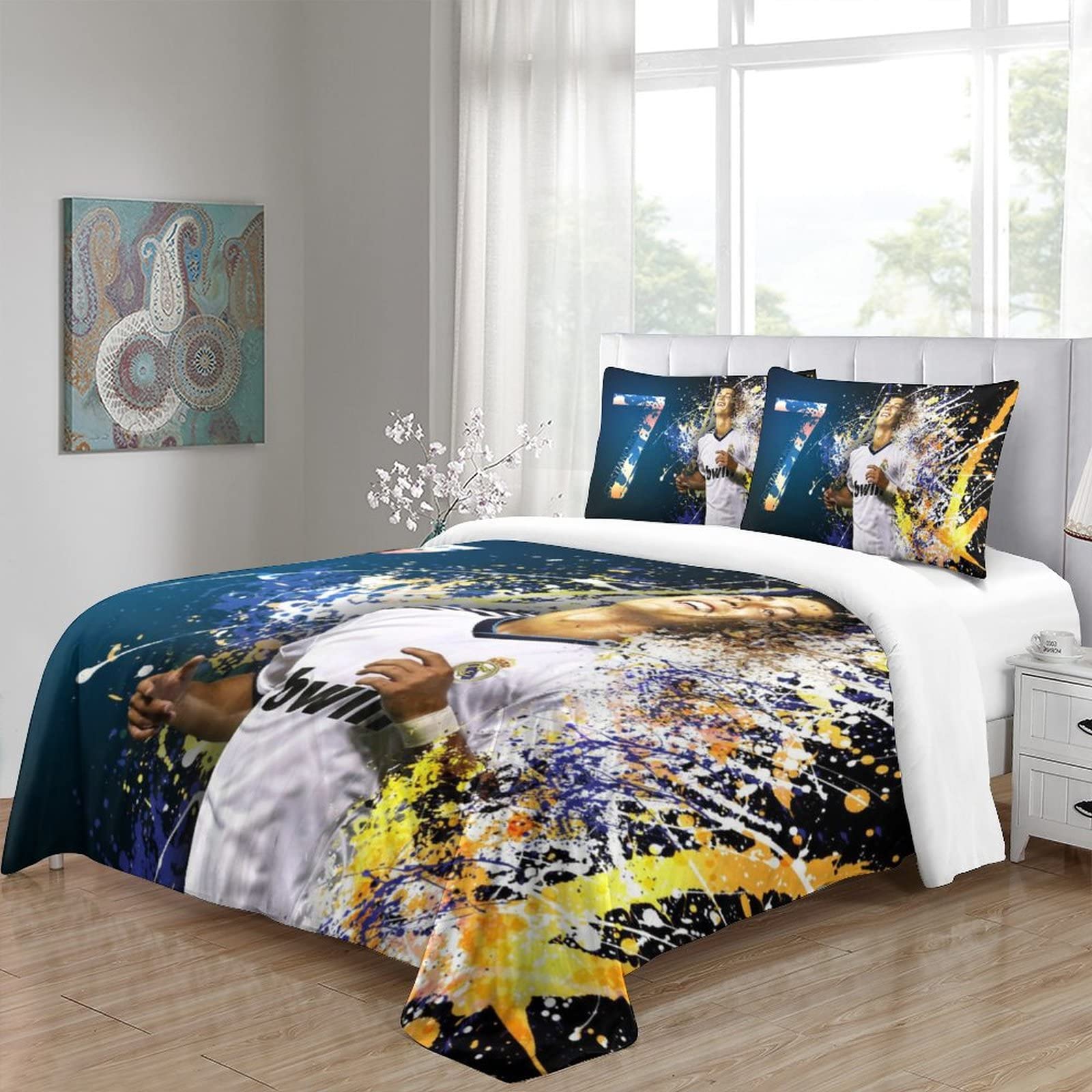 Juego De Funda Nórdica Y Fundas De Almohada - Tamaño 150x200cm + 2x50x75cm, Microfibra Suave, Temática