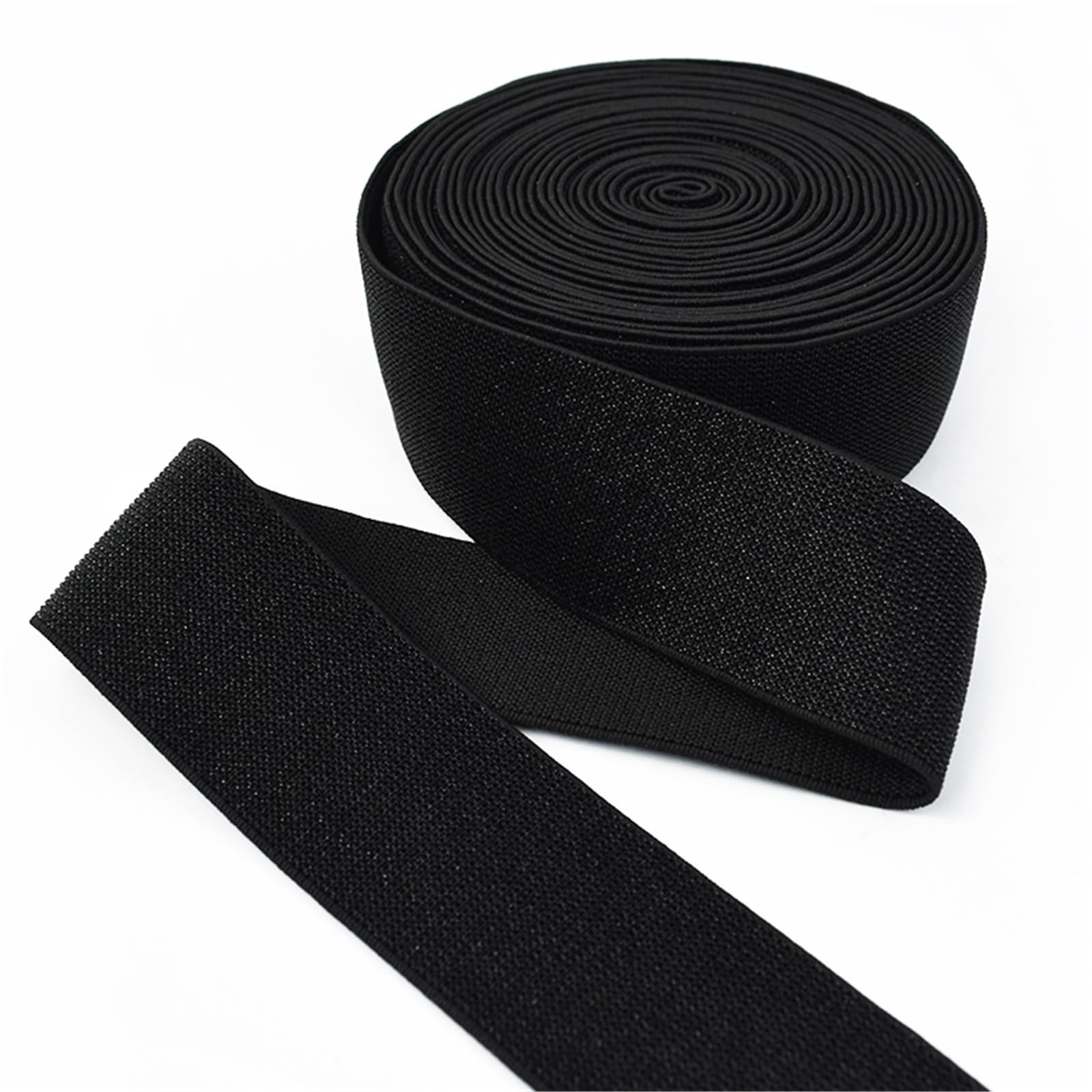 Banda Elástica de Nailon Costura de banda elástica nailon | Bandas de goma for cinturón, bolsa, correa, cinta elástica, suministros de bricolaje(Black,10Meters,40mm)