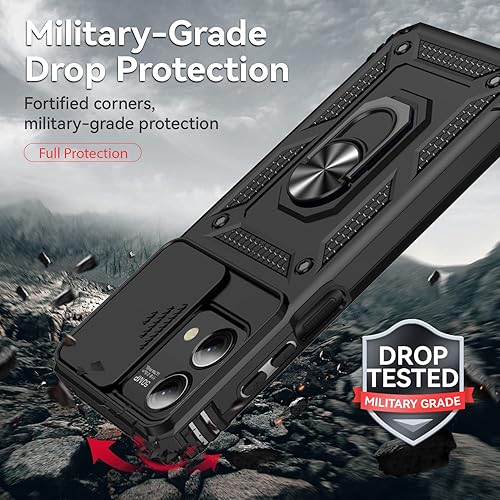 Miniatura 5 de Funda para Moto G Stylus 5G 2023 con cubierta deslizante para cámara y protector de pantalla HD prueba de caídas de grado militar Funda protectora