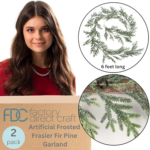 Miniatura 10 de Factory Direct Craft - Juego de 2 guirnaldas artificiales de plantas de perfume de Aglaia Odorata, guirnalda de vegetación falsa para decoración