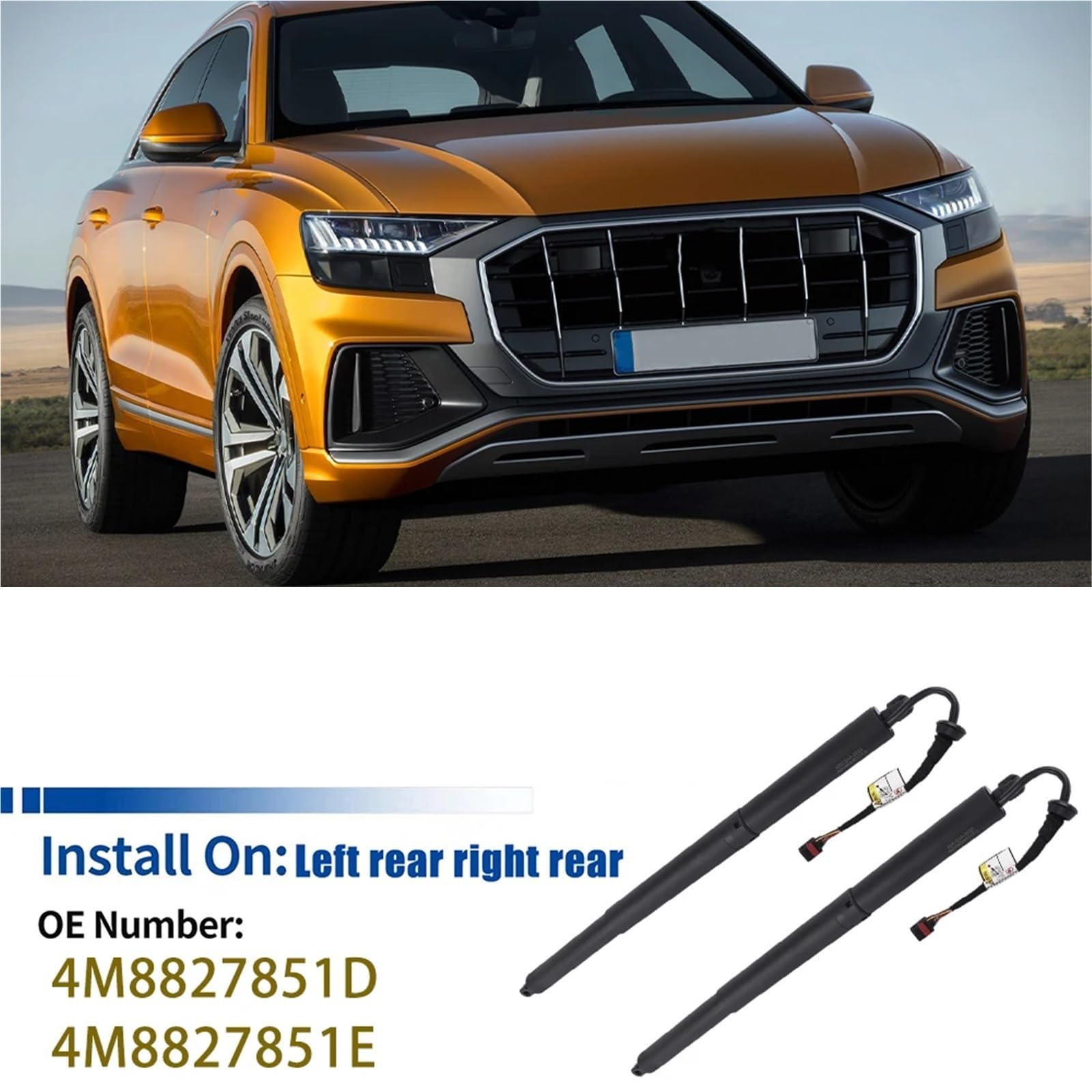 supporto cofano post Auto Elettrica Portellone Asta Supporto Puntone Posteriore Sostituire Gli Accessori 5NA827851A Compatibile Con RSQ8 SQ8 Q8 2019 2020 2021 2022 2023(1 pcs)