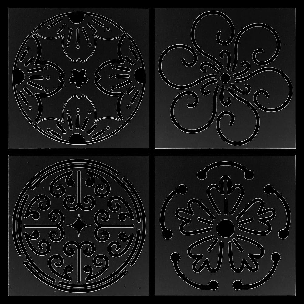 Plantilla acrílica de Sashiko con línea de dibujo exacta para guías geométricas