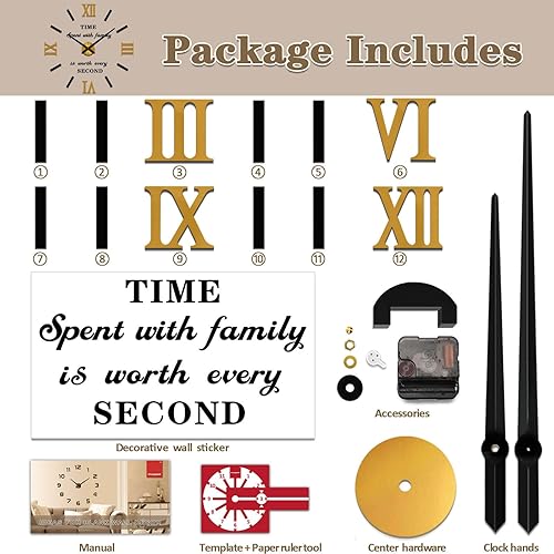 Miniatura 5 de VANGOLD Reloj de pared para decoración de sala de estar, regalo